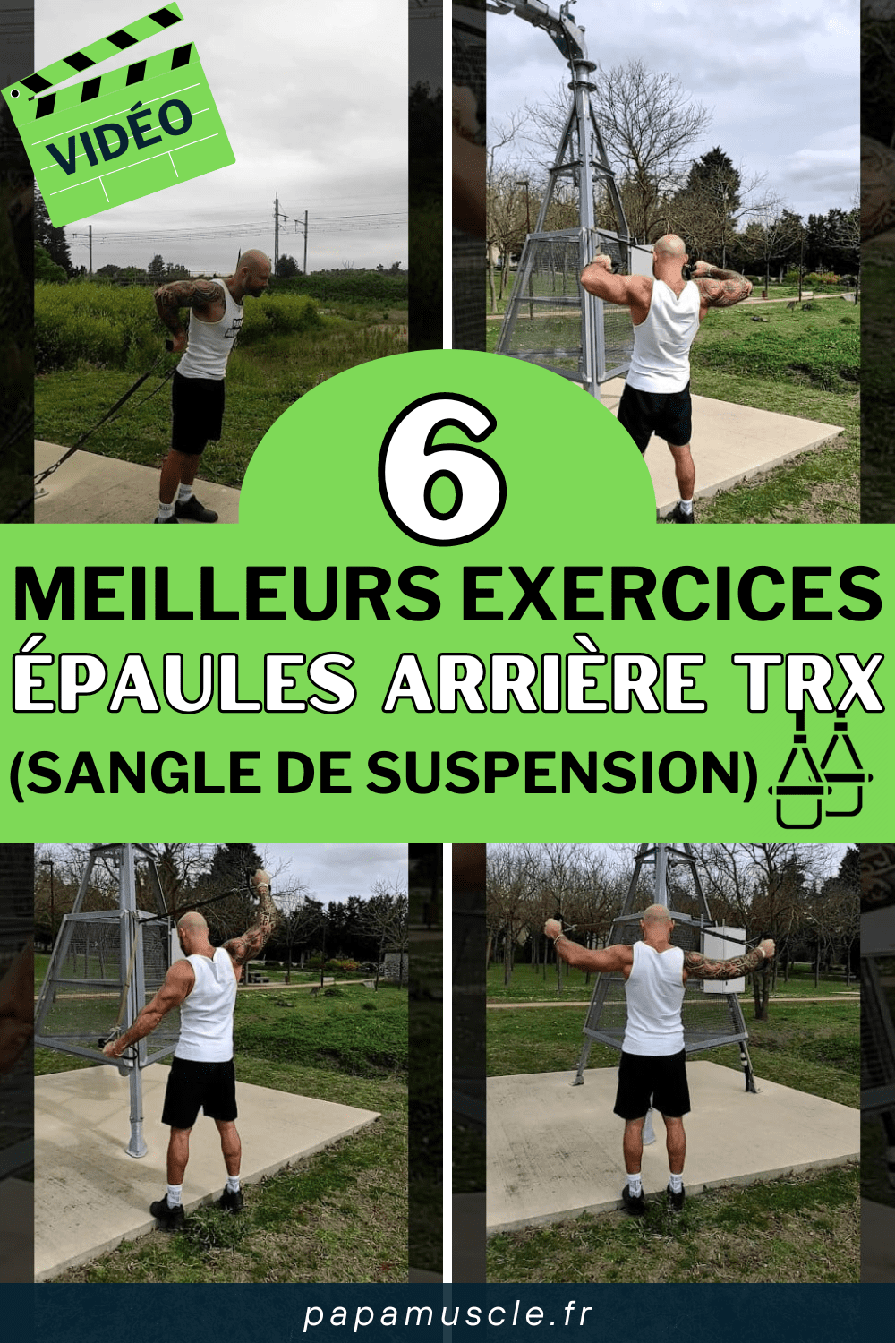 exercices épaules arrière trx